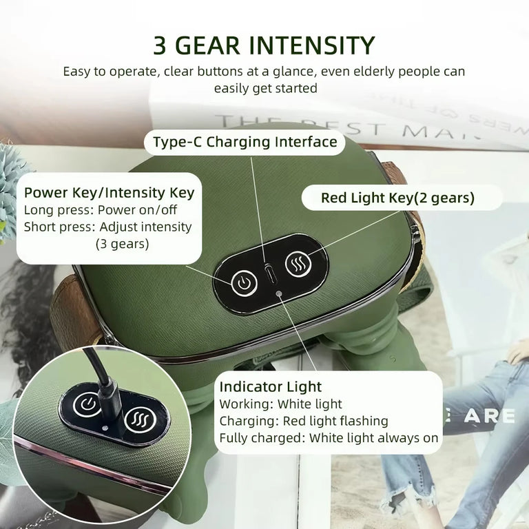 Turtle 4D Kneading Neck & Shoulder Massager with Heat