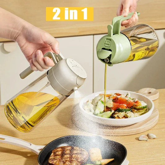 470ml Oil Sprayer Bottle – Spray & Pour Dual Use
