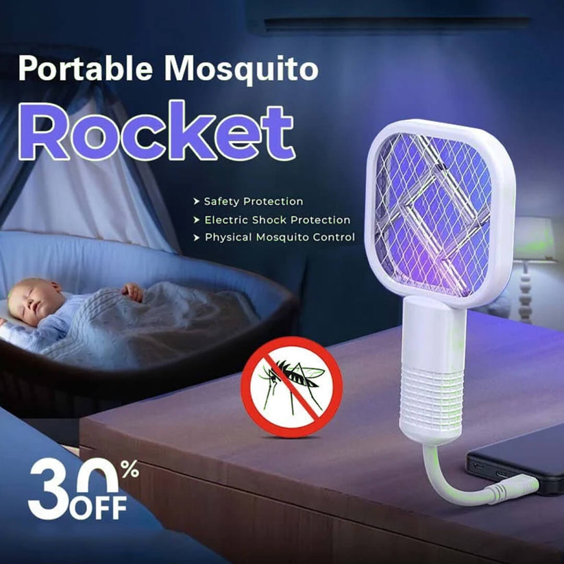 2-in-1 Portable Mosquito Killer & Bug Zapper with UV Night Light