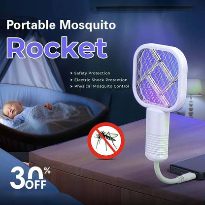 2-in-1 Portable Mosquito Killer & Bug Zapper with UV Night Light