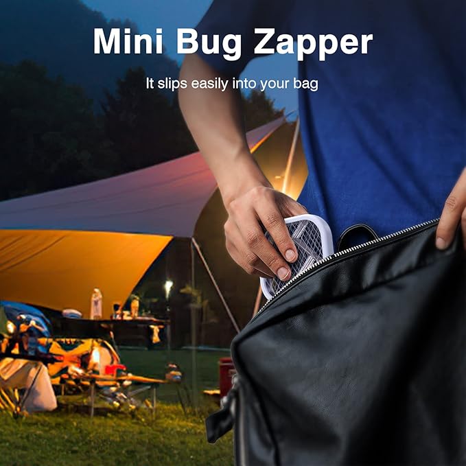 2-in-1 Portable Mosquito Killer & Bug Zapper with UV Night Light