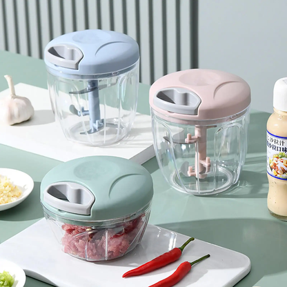 900ml Manual Food Chopper – Vegetable, Meat & Garlic Cutter