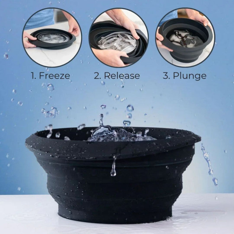 Collapsible Silicone Face Ice Bowl for Refreshing Facial Dips