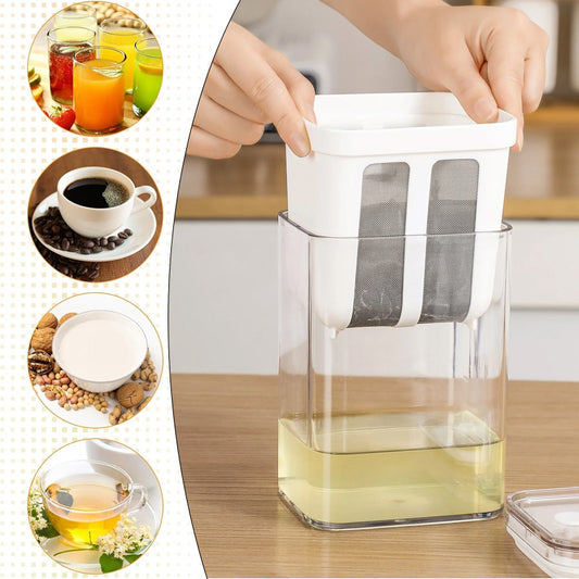 Greek Yogurt Strainer with Fine-Mesh Basket and Clear Container