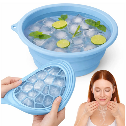 Collapsible Silicone Face Ice Bowl for Refreshing Facial Dips