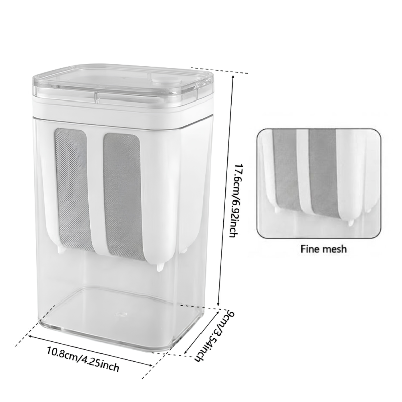 Greek Yogurt Strainer with Fine-Mesh Basket and Clear Container