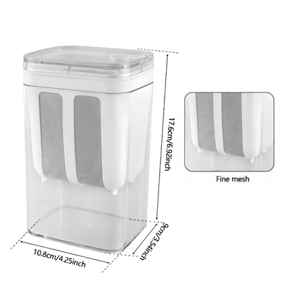 Greek Yogurt Strainer with Fine-Mesh Basket and Clear Container