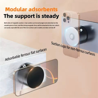Magnetic Mobile Holder with Suction Base – Desktop & Car Mount for All Phones