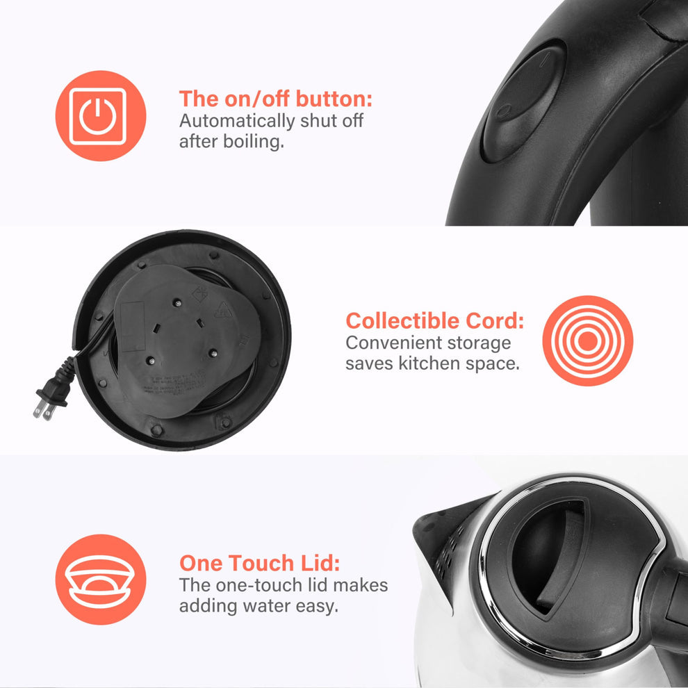 Electric Kettle 2L – Fast Boil, Temperature Control & Keep Warm