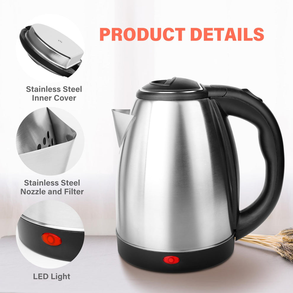 Electric Kettle 2L – Fast Boil, Temperature Control & Keep Warm