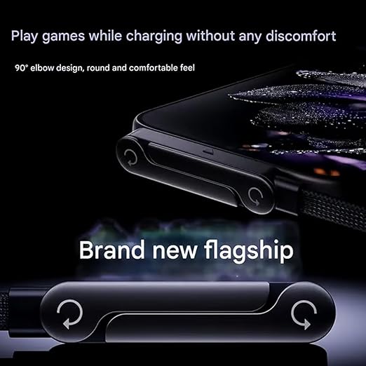240W USB-C Fast Charging Cable with Foldable Phone Stand