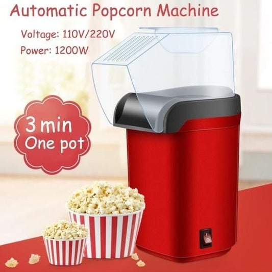 Electric Popcorn Maker with Clear Cover –