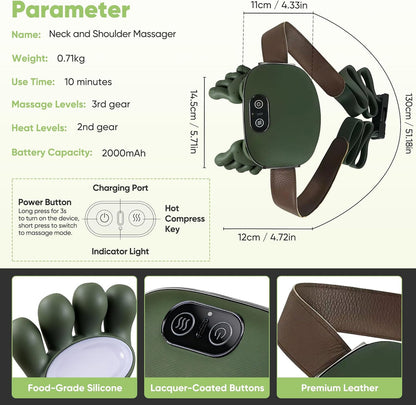 Turtle 4D Kneading Neck & Shoulder Massager with Heat