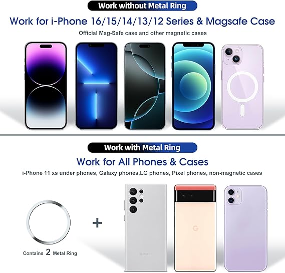 Magnetic Mobile Holder with Suction Base – Desktop & Car Mount for All Phones