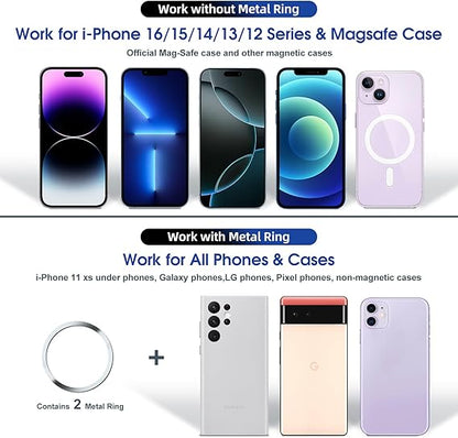 Magnetic Mobile Holder with Suction Base – Desktop & Car Mount for All Phones
