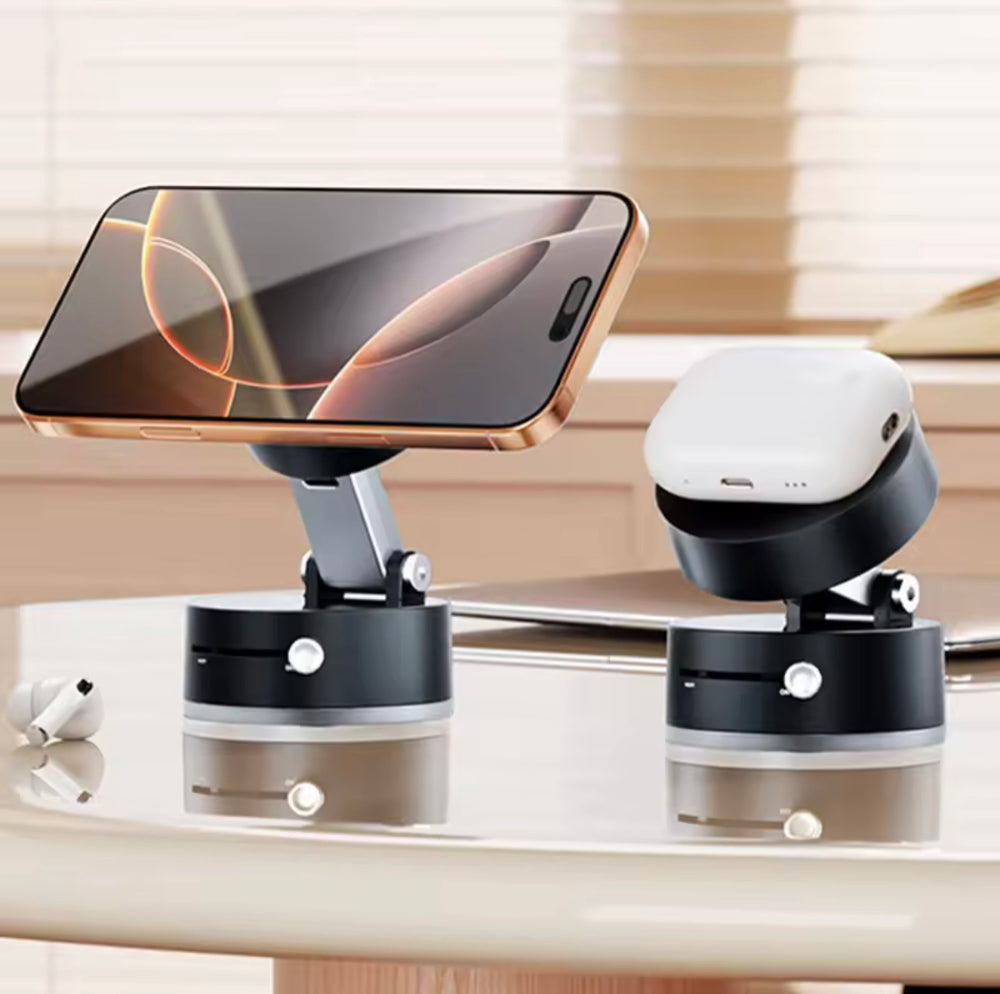 Magnetic Mobile Holder with Suction Base – Desktop & Car Mount for All Phones
