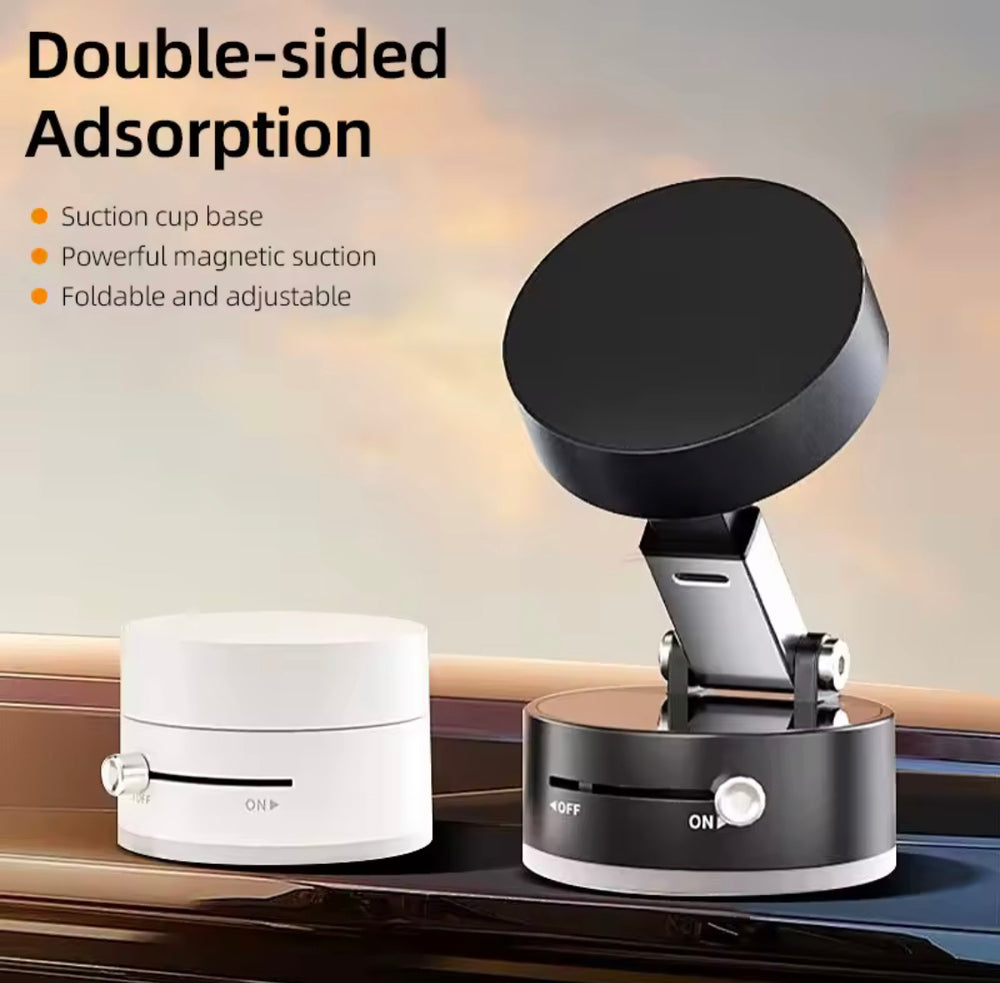 Magnetic Mobile Holder with Suction Base – Desktop & Car Mount for All Phones