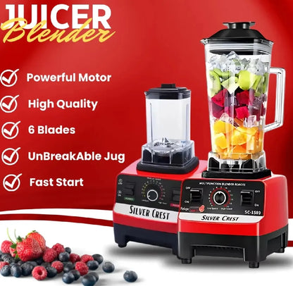 Silver Crest 2-in-1 Blender & Grinder with Variable Speed