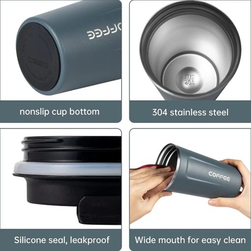 304 Stainless Steel Vacuum Insulated Coffee Cup with Lid