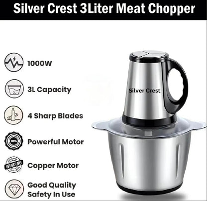 Silver Crest 3L Electric Chopper – 1000W Powerful Motor