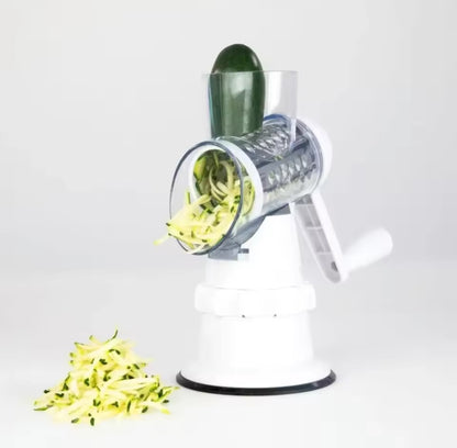 3-in-1 Rotary Vegetable Grater & Slicer | Fast, Safe Kitchen Prep