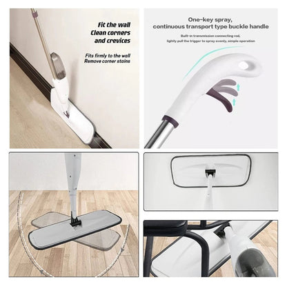 Water Spray Mop with Microfiber Pad