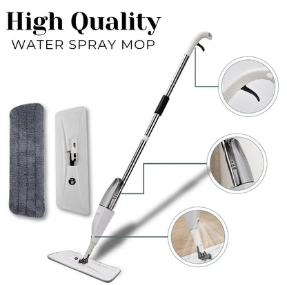 Water Spray Mop with Microfiber Pad