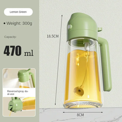 470ml Oil Sprayer Bottle – Spray & Pour Dual Use