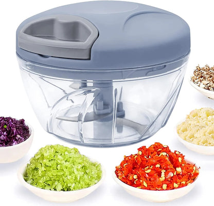 900ml Manual Food Chopper – Vegetable, Meat & Garlic Cutter