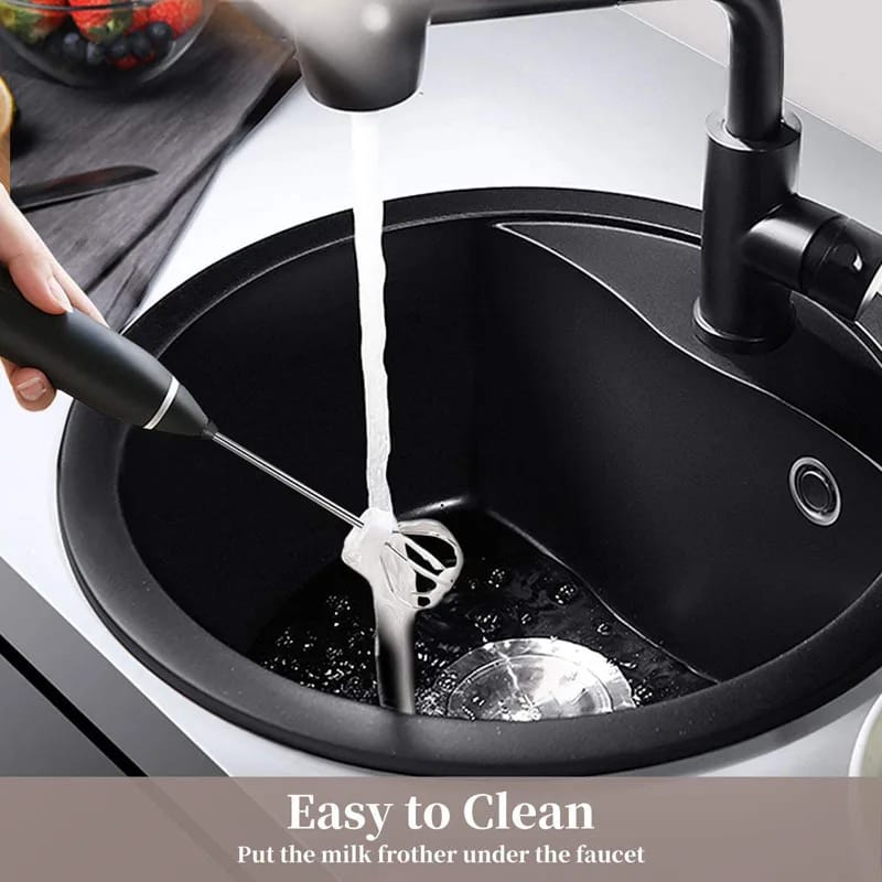 2-in-1 Rechargeable Coffee Beater & Frother | USB Electric Milk Foam Maker