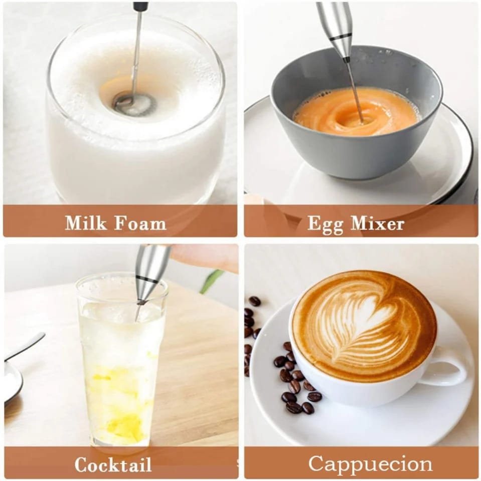 2-in-1 Rechargeable Coffee Beater & Frother | USB Electric Milk Foam Maker