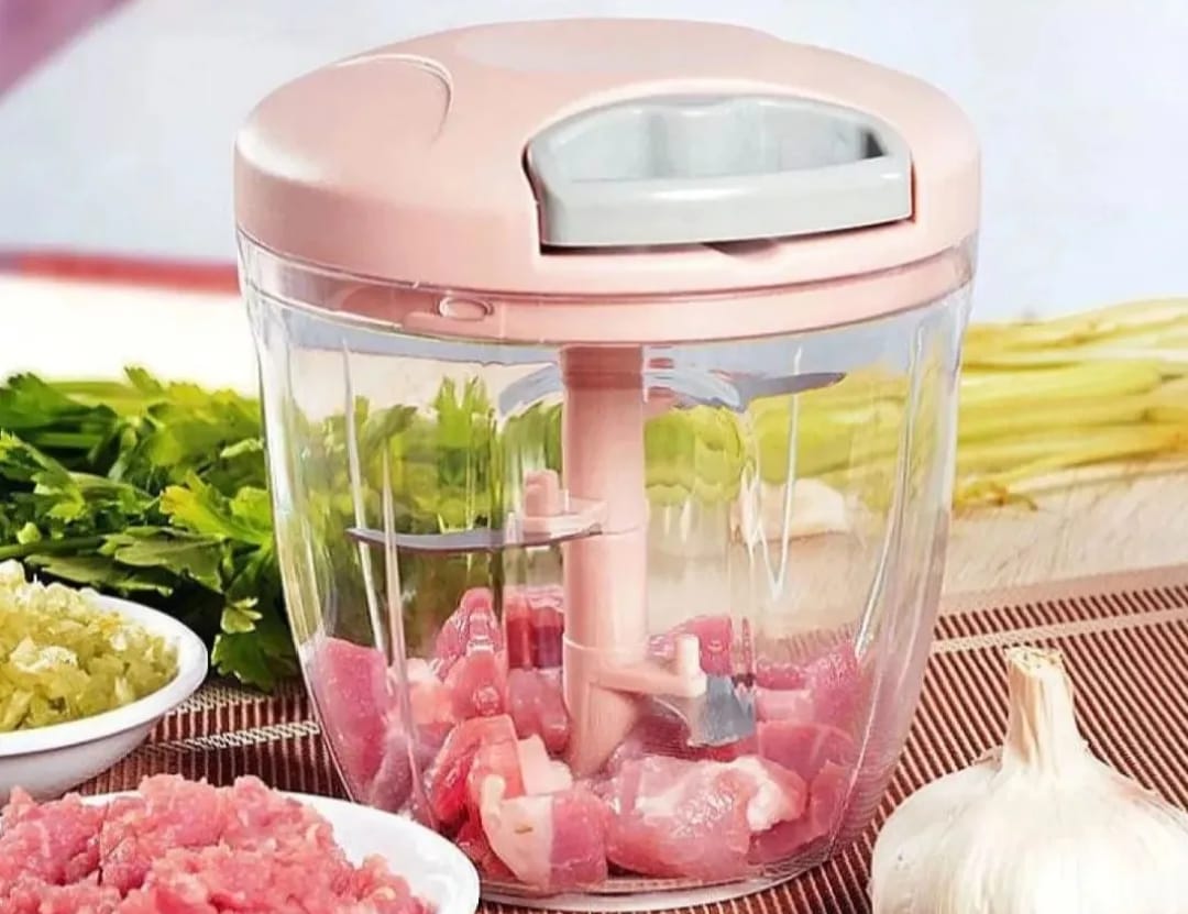 900ml Manual Food Chopper – Vegetable, Meat & Garlic Cutter