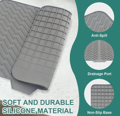 Silicone Sink Drain Mat – Self-Draining Dish Drying Tray