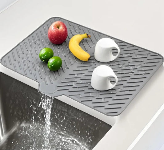 Silicone Sink Drain Mat – Self-Draining Dish Drying Tray
