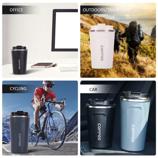 304 Stainless Steel Vacuum Insulated Coffee Cup with Lid