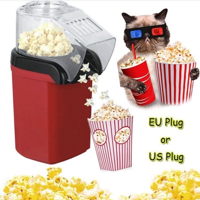 Electric Popcorn Maker with Clear Cover –
