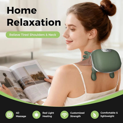 Turtle 4D Kneading Neck & Shoulder Massager with Heat